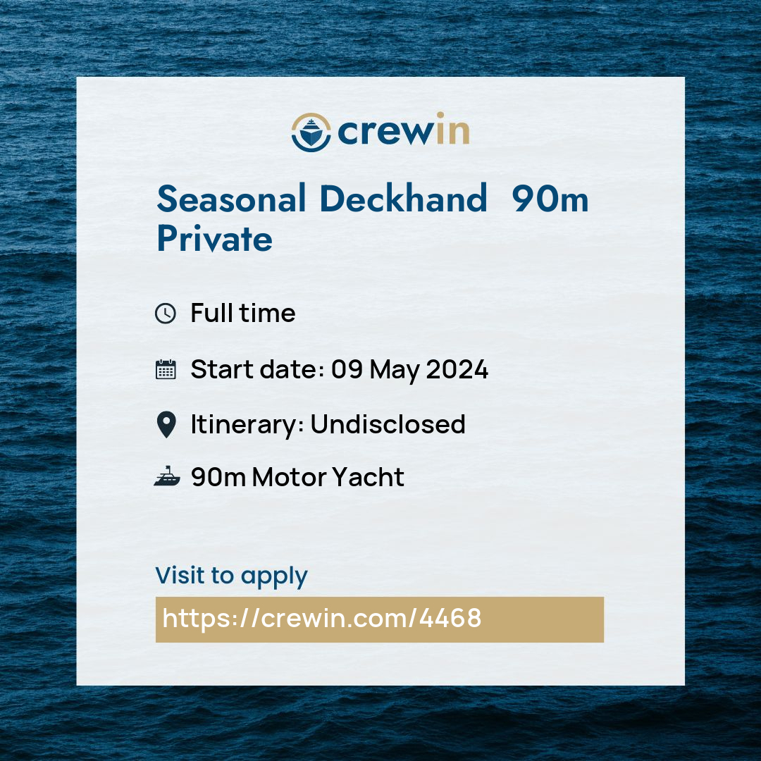 winter seasonal yacht jobs